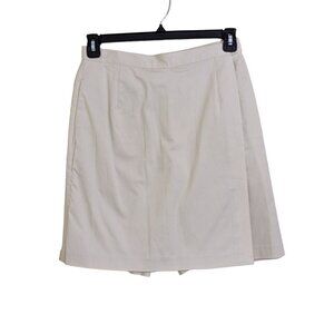Liz Claiborne Lizgolf Skort Womens 8 Cream Pockets Sporty Tennis Golf Pickleball